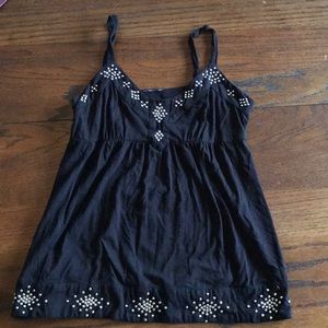 INC Black studded top